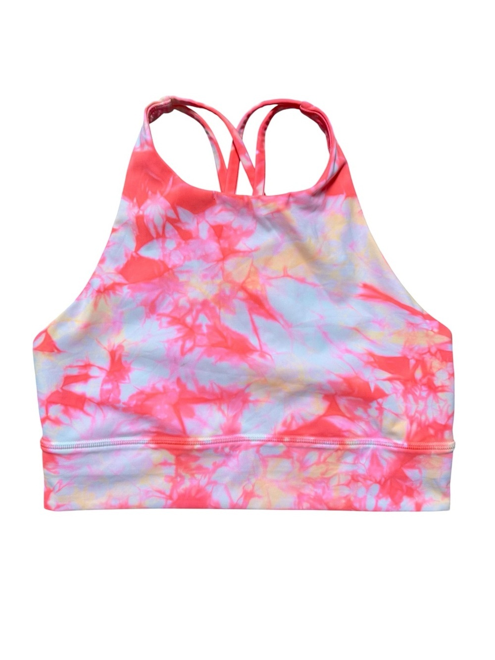 Lululemon Energy Bra High Neck Long Line Shibori Medium Support
